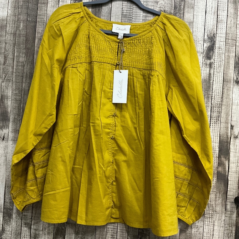CLEOBELLA LONG SLEEVE BOHEMIAN ORGANIC BLOUSE NWT